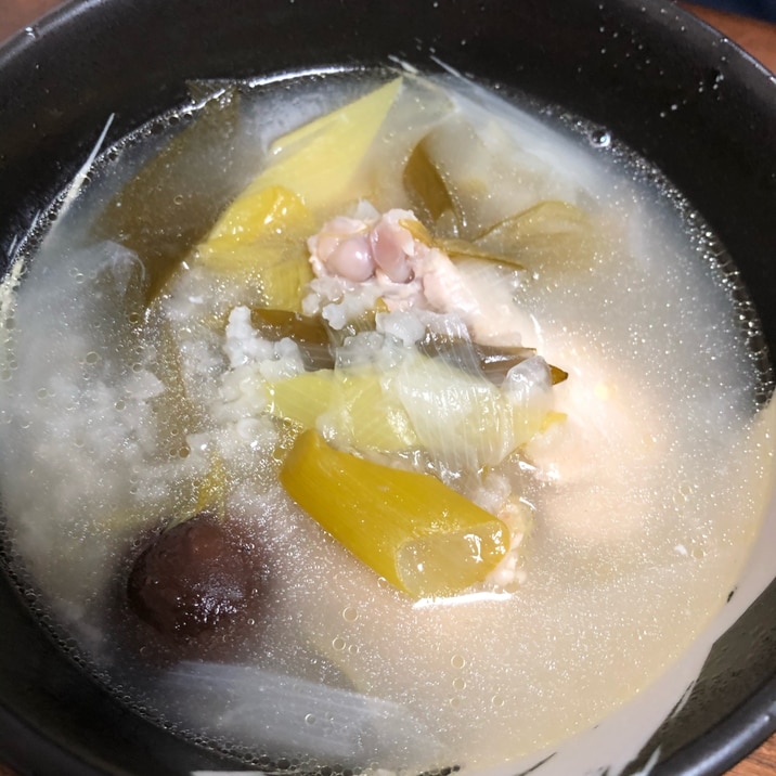 ほっこり！手羽元参鶏湯風スープ